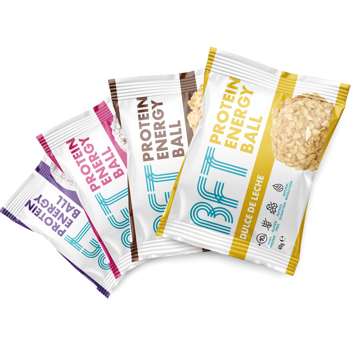 Protein Energy Balls 4 Flavours. Acai Coconut, Choc Cherry, Choc Almond, Dulce De Leche.