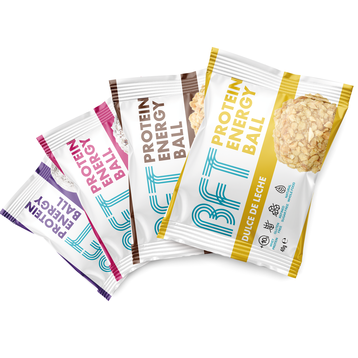 Protein Energy Balls 4 Flavours. Acai Coconut, Choc Cherry, Choc Almond, Dulce De Leche.