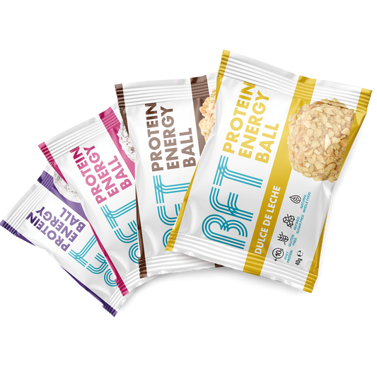 Protein Energy Balls 4 Flavours. Acai Coconut, Choc Cherry, Choc Almond, Dulce De Leche.